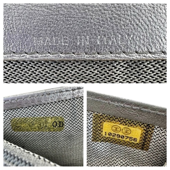 Authentic CHANEL Black Smooth Pin Stripe Quilted Leather Long Wallet with Box - Picture 3 of 16